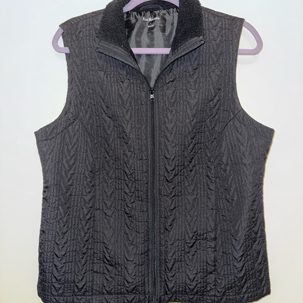 Black Karen Scott Women's Quilted Vest